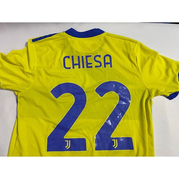 2021/22 Juventus Third Jersey #22 Chiesa Medium Adidas Soccer Cygames - Picture 5 of 15